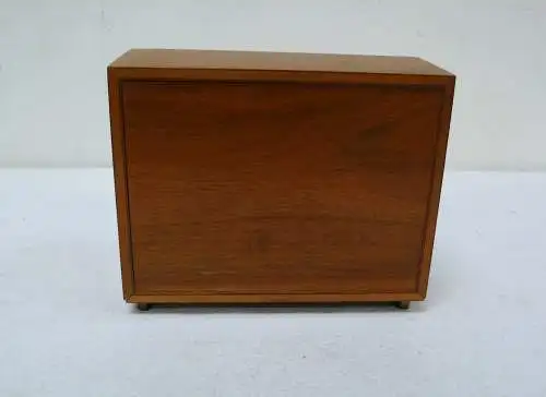 60er Junghans ATO-MAT Tischuhr Teak Gehäuse auf Messingrahmen Mid Century Modern