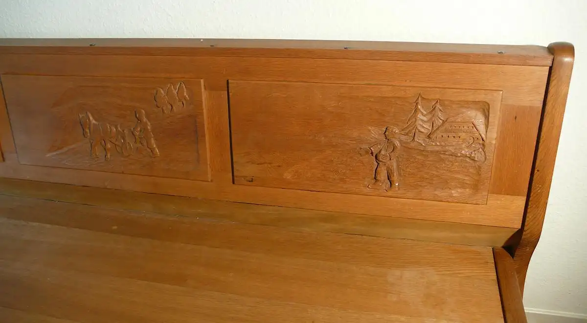 Großer Landhaustisch + Eckbank + 3 Stühle, Eiche Natur hell, aus Mayschoß Ahrtal, Handarbeit 6