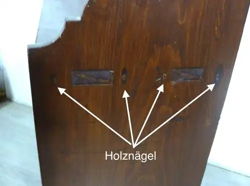 Antikes Bücherregal Bodenregal Wandregal Nußbaum dunkel 3 Ebenen, um 1880