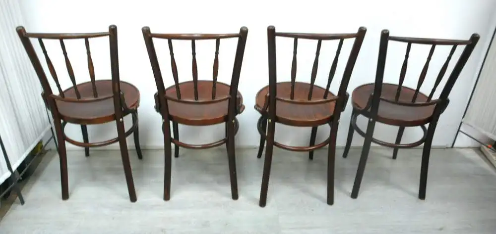 4 Stühle Kohn / Thonet um 1890 Wiener Cafehaus Stühle Nußbaum 2