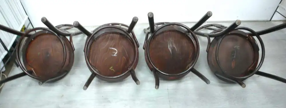 4 Stühle Kohn / Thonet um 1890 Wiener Cafehaus Stühle Nußbaum 3