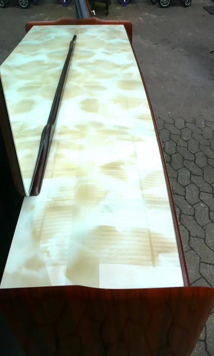 Mid Century Sideboard Anrichte mit Spiegel, Palisander, Italienisches Design nach Rigamonti 40er 50er 9