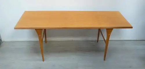 50er 60er Couchtisch Kaffeetisch Kirsche Vollholz Mid Century Modern 150 cm lang elegant