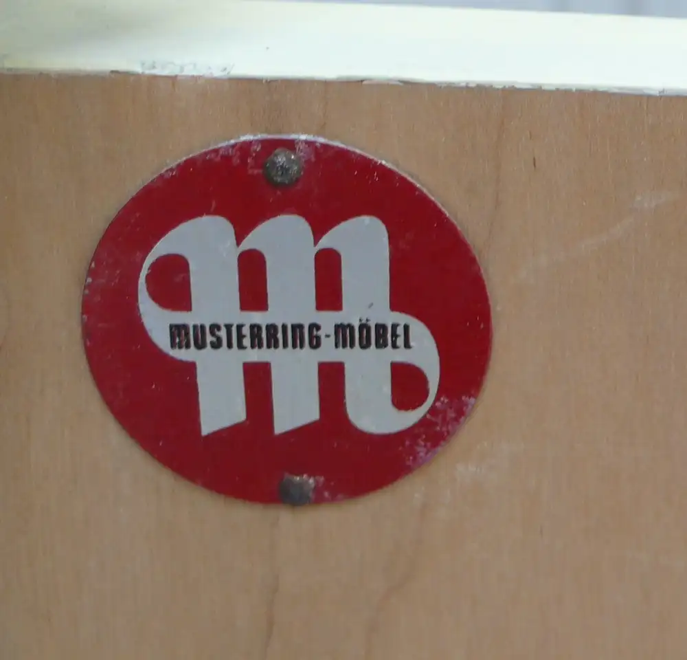 50er Küchenschrank mit Schiebetüren + Auszug, Pastell-Gelb + Petrol-Grün, wohnfertig 5