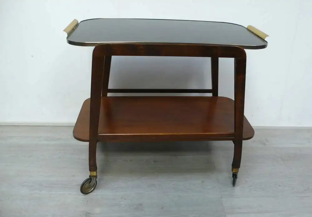 50er Servierwagen, Teewagen, ILSE Möbel, Resopal + Nußbaum, Mid Century Modern 3