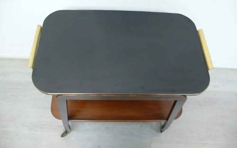 50er Servierwagen, Teewagen, ILSE Möbel, Resopal + Nußbaum, Mid Century Modern 4
