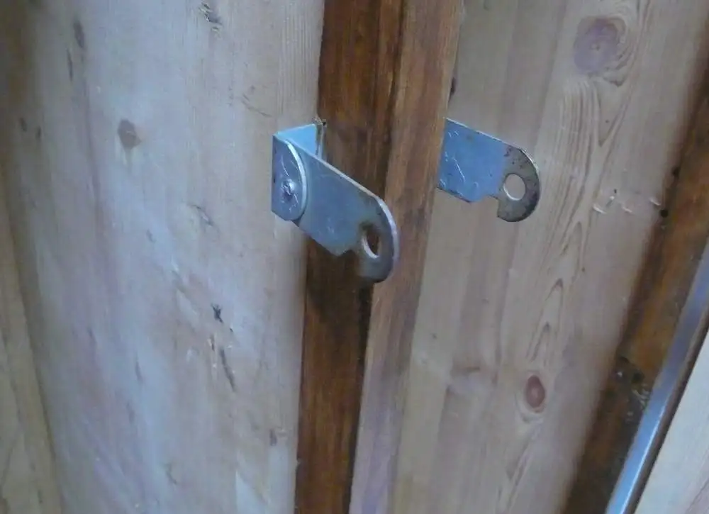 Holz Spind, Dielenschrank, 2 Türen, Naturholz + Shabby Bunt um 1900, Vulkan Eifel 5