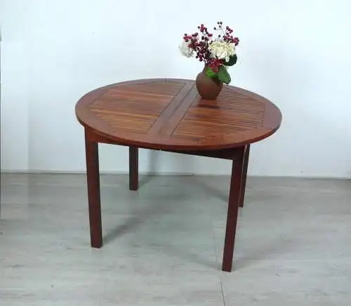 Runder Esstisch Terrassentisch Oval ausziehbar Voll Rosenholz, gebraucht, evtl noch Stühle dazu