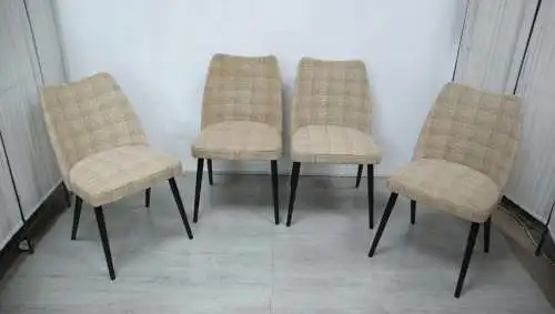 50er 60er Cocktail Stühle 4er Set, von WIBRO Schweden, Scandinavian Mid Century Modern