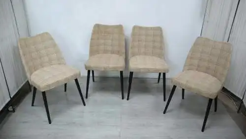 50er 60er Cocktail Stühle 4er Set, von WIBRO Schweden, Scandinavian Mid Century Modern