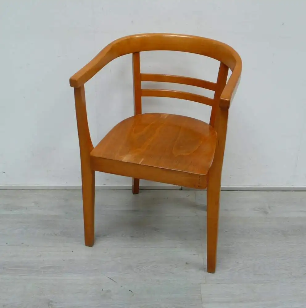 Bauhaus Stuhl Gropius Stil in Holz Natur 1930er  1