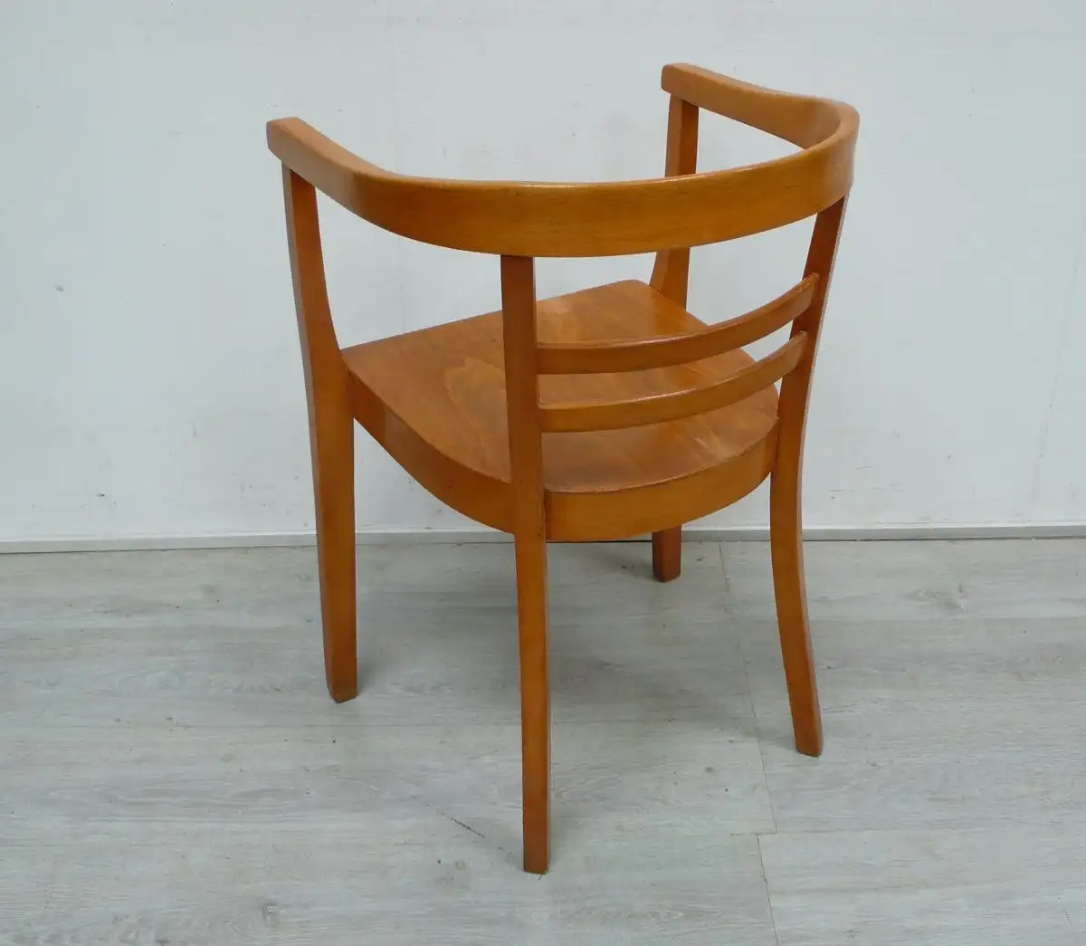 Bauhaus Stuhl Gropius Stil in Holz Natur 1930er  4