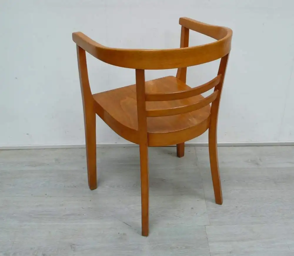 Bauhaus Stuhl Gropius Stil in Holz Natur 1930er  4