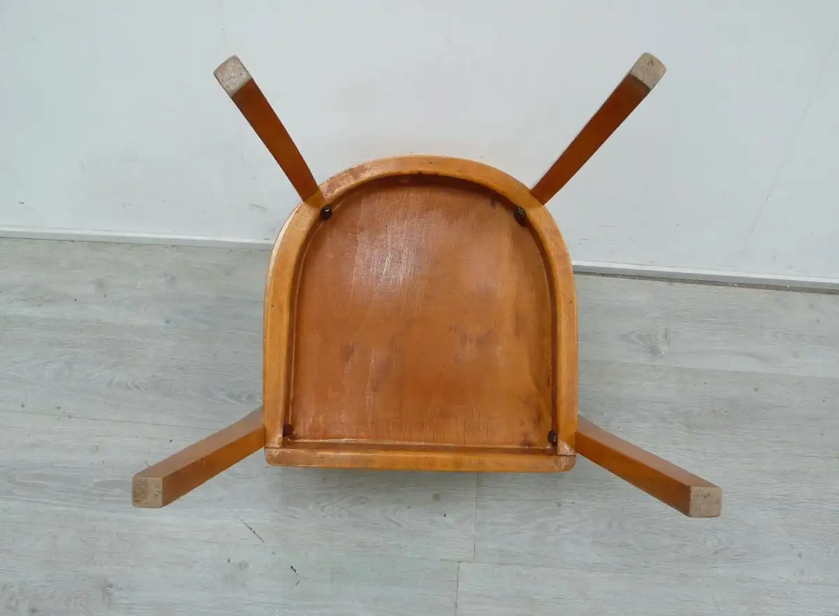 Bauhaus Stuhl Gropius Stil in Holz Natur 1930er  5