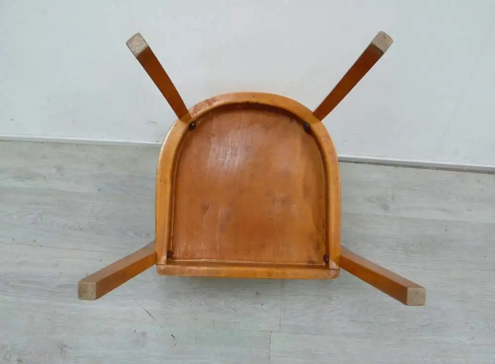 Bauhaus Stuhl Gropius Stil in Holz Natur 1930er  5
