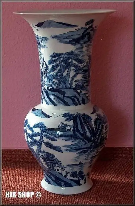 China Bodenvase, Balusterform, 6 Zeichen Marke, 20. Jhd ? Ursprungsland: China, 2