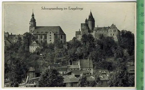 Schwarzenberg im Erzgebirge 1943 Verlag: Wilhelm Vogel, Schwarzenberg , Postkarte mit Frankatur  und Stempel, ZWICKAU 13
