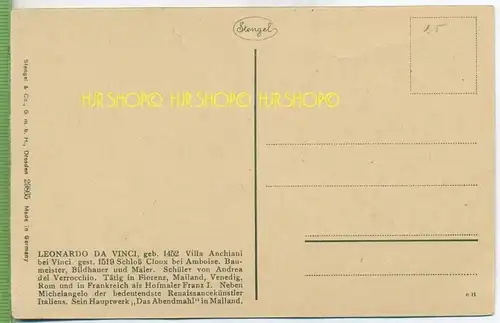 DAS ABENDMAHL , L. da Vinci um 1900/1910 Verlag: Stengel&Co., GmbH, Dresden,  nr.29865  Postkarte unbenutzte Karte , Erh