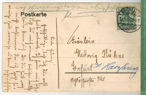 Rochlitz, Schloss, 1904Verlag: --------. &ndash; Postkarte, sauber gestempelt mit ,Frankatur,  Stempel, ROCHLITZ;  31.8.