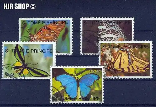 1992, 5 x  Schmetterlinge gest., auf Karte
