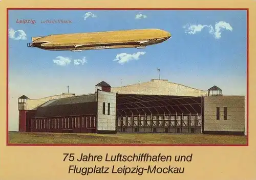 Ansichtskarte, Luftschiffhalle Leipzig, Repro.