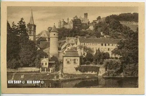 um 1920/1930 Ansichtskarte  „Tauberpartie am Kittsteinturm“ , ungebrauchte Karte