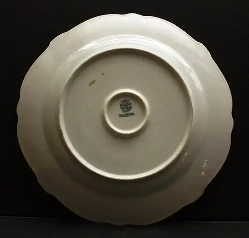 Ziertelle Deutschland, Porzellan Marke: Weimar Porzellan GmbH Im Spiegel, Wiesenkräuter  Maße:  Durchmesser 31 cm Zustan