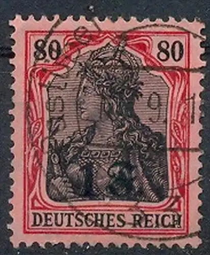 1916 Belgien, Freimarken mit  Bedr. Aufdruck.,  MiNr. 22 Gest,    Zustand: I-II