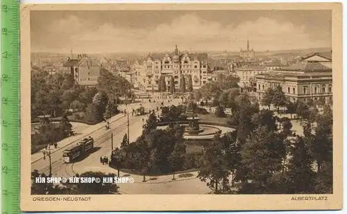 „Dresden-Neustadt, Albertplatz“ um 1920/1930 ungebrauchte Karte