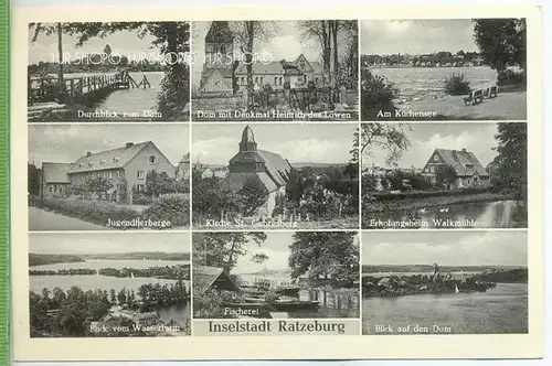 „Ratzeburg, Inselstadt“  um 1930 /1940 Verlag: Ferd. Lagerbauer&Co., Hamburg 33, Nr. 20  ungebrauchte Karte