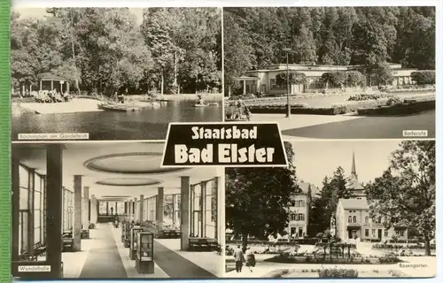 Staatsbad-Bad Elster, um 1960/1970 Verlag:, VEB Bild und Heimat Reichenbach, POSTKARTE mit Frankatur, mit Stempel,  BAD
