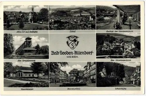 Bad Sooden-Allendorf,Mehrfeldkarte um 1950/1960 Verlag: Carl Thoericht, Hann. Münden , POSTKARTE   Erhaltung: I-II Karte
