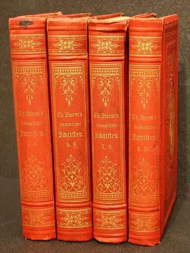 Theodor Storm`s gesammelte Schriften, 4 BücherGute Erhaltung mit wenigen StockfleckenZustand: II-III (H)Wir haben ständi