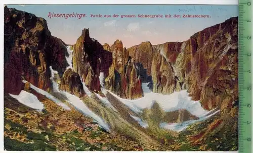 Riesengebirge 1925, Verlag: Max Leipelt, POST KARTE mit Frankatur,  mit  Stempel, 3.4.25, Erhaltung: I-II,