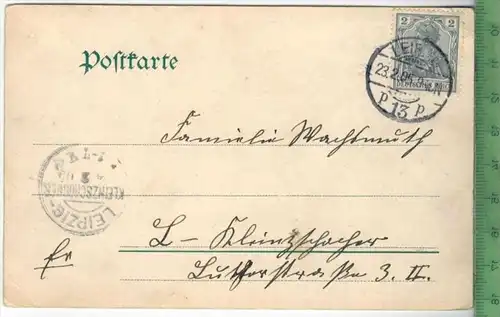 Sternhaus bei Gernrode a. Harz -1905-Verlag : Louis Glaser, Leipzig, POSTKARTEmit Frankatur, mit Stempel  LEIPZIG 23.2.0