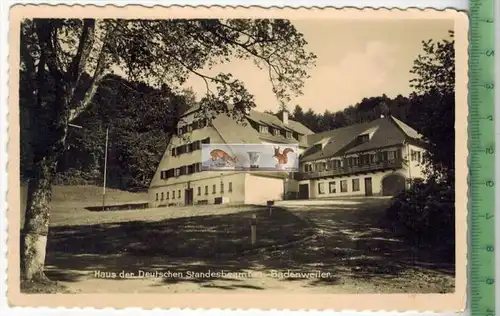 Haus der Deutschen Standesbeamten, BadenweilerVerlag : Albrecht Bodenweiler, POSTKARTEErhaltung: I-II, unbenutztKarte wi