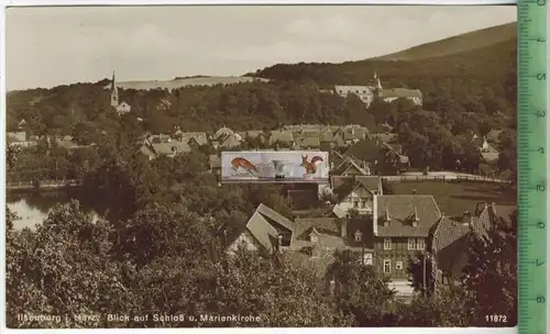 Ilsenburg, Blick auf Schloß u. Marienkirche -1928 -Verlag: H. Rubin &amp; Co., Dresden,   Postkarte,mit Frankatur, mit S