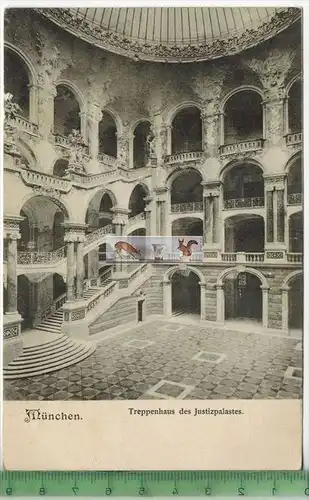 München Treppenhaus des Justizpalastes- Verlag: Becker & Kölbinger, München, No. 202,  POSTKARTE, Erhaltung: I-II,