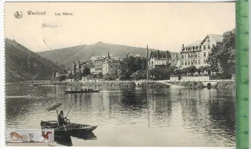 Waulsort Les Hotels-1915-, Verlag: Ern. Thill, FELD-POSTKARTE ohne Frankatur, mit Stempel, DINANT   16.6.16
