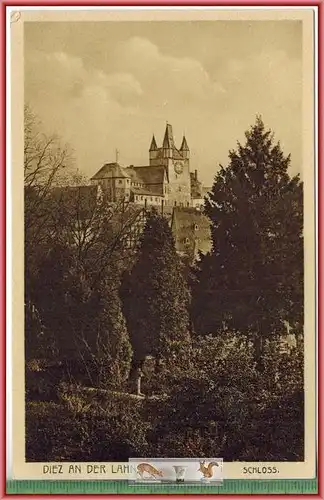 Diez an der Lahn, Schloss,Verlag: H. Meckel, Diez, POSTKARTE, Erhaltung: I-II, Karte wird in Klarsichthülle verschickt.