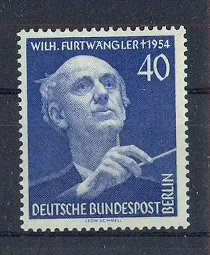1955, 17. Sept. 1. Todestag von Wilhelm Furtwängler, 128**, M€ 24,--