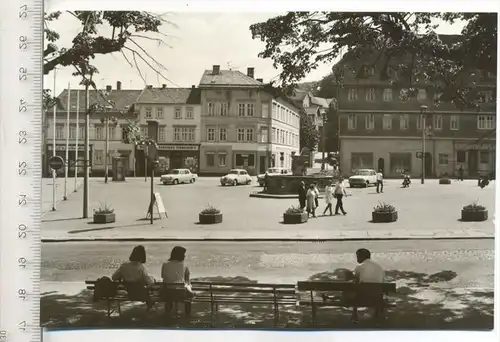 Waltershausen – Marktplatz,  Verlag: VEB Foto Verlag Erlbach, Postkarte,  Erhaltung: I –II Karte wird in Klarsichthülle
