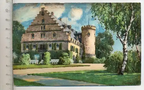 COBURG, Schloß Rosenau, um 1900, Verlag: August Hermann Herzogl., Postkarte mit Frankatur, mit Stempel, von Oeslau