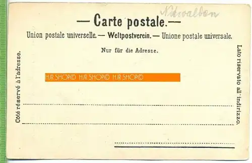 „Beckenried, Die Kirche und der alte Nussbaum“  um 1920 /1930, Verlag: --- Postkarte,