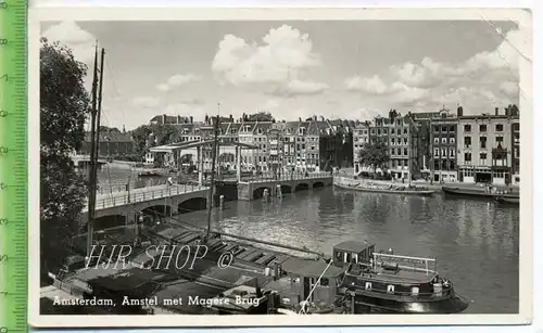 Amsterdam, Amstel met Magere Brug,  gel.1953