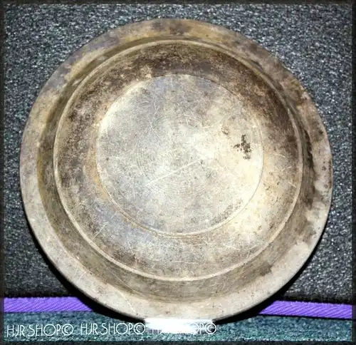 CHINA-Schale, flache Schüssel, China. Han-Dynastie (206 vor bis 220 nach Chr.) graue Irdenware, konkav gewölbte Wandung,