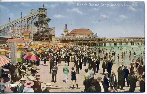 um 1930/1940 Ansichtskarte " Beach Scene", ungebrauchte Karte
