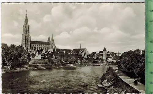 Ulm, Münster mit Donau um 1950/1960, Verlag: Hans Boettcher, Stuttgart ,  POSTKARTE,  mit Frankatur, mit Stempel,