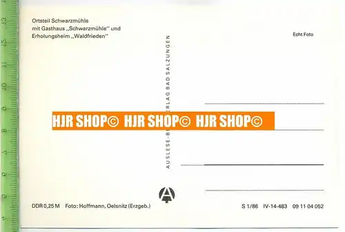 „Meuselbach, Schwarzmühle, Mehrfeldkarte“ um 1970/1980, Ansichtskarte , ungebrauchte Karte