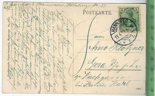 Hannover, Kaiser-Haus am Thielenplatz- 1923-, Verlag: Norddeutsche Papier-Industrie, Hannover,  POSTKARTE